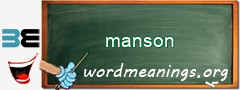 WordMeaning blackboard for manson
